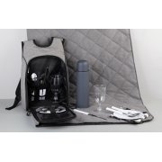 Набор для пикника "Швеция" на 2 персоны серый с черным