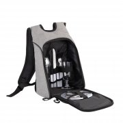 Набор для пикника "Швеция" на 2 персоны серый с черным