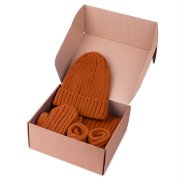 Варежки вязаные НАСВЯЗИ© шерсть/акрил Оранжевый