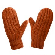 Варежки вязаные НАСВЯЗИ© шерсть/акрил Оранжевый