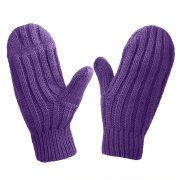 Варежки вязаные НАСВЯЗИ© шерсть/акрил Фиолетовый
