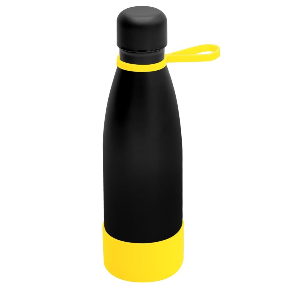 Термобутылка герметичная вакуумная Olivia To Go, чёрный/жёлтый арт. 5050.02.06 Термобутылка герметичная вакуумная Olivia To Go, чёрный/жёлтый арт. 5050.02.06