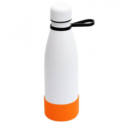 Термобутылка герметичная вакуумная Olivia To Go, белый/черный/оранжевый арт. 5050.01.02.07 Термобутылка герметичная вакуумная Olivia To Go, белый/черный/оранжевый арт. 5050.01.02.07