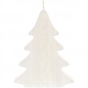 Свеча Kniteam, елка, белая