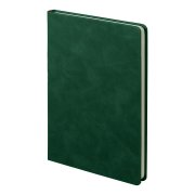 Ежедневник недатированный Muse, зеленый, А5, с декоративной коричневой полосой, блок в линейку Зеленый