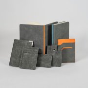 Ежедневник недатированный Muse, темно-серый, А5, с бирюзовой декоративной полосой, блок в линейку Темно-серый