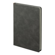Ежедневник недатированный Muse, темно-серый, А5, с оранжевой декоративной полосой, блок в линейку Темно-серый