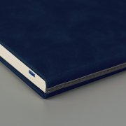Ежедневник недатированный Muse, темно-синий, А5, с темно-серой декоративной полосой, блок в линейку Темно-синий