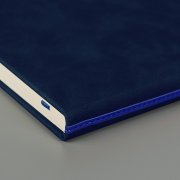Ежедневник недатированный Muse, темно-синий, А5, с декоративной полосой синий ройал, блок в линейку Темно-синий