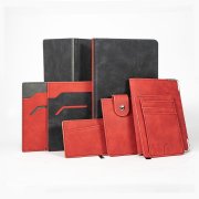 Ежедневник недатированный Muse, черный, формат А5, с декоративной красной полосой, блок в линейку Черный