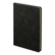 Ежедневник недатированный Muse, черный, формат А5, с декоративной красной полосой, блок в линейку Черный