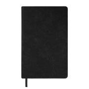 Ежедневник недатированный Muse,черный, формат А5, с декоративной серой полосой, блок в линейку Черный
