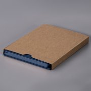 Ежедневник недатированный Solas, формат А5, с магнитом темно-синий, кремовый блок в линейку Темно-синий