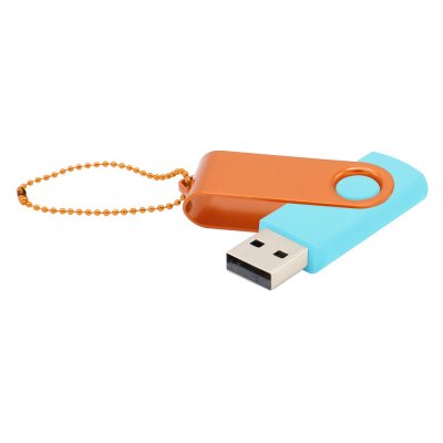 Флешка Designer To Go 2.0 USB 16Gb, бирюзовый/оранжевый арт. 3033R.17.07