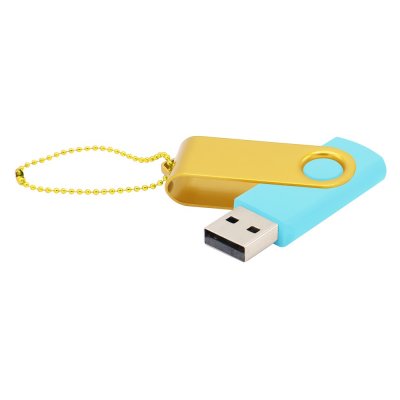 Флешка Designer To Go 2.0 USB 16Gb, бирюзовый/желтый арт. 3033R.17.06