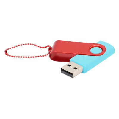 Флешка Designer To Go 2.0 USB 16Gb, бирюзовый/красный арт. 3033R.17.05