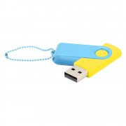 Флешка Designer To Go 2.0 USB 16Gb, желтый/голубой