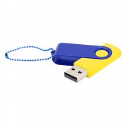 Флешка Designer To Go 2.0 USB 16Gb, желтый/синий