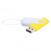 Флешка Designer To Go 2.0 USB 16Gb, желтый/белый