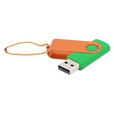 Флешка Designer To Go 2.0 USB 16Gb, зеленый/оранжевый арт. 3033R.04.07