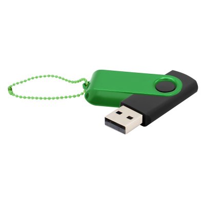 Флешка Designer To Go 2.0 USB 16Gb, черный/зеленый