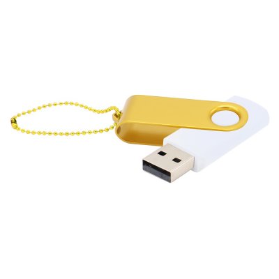 Флешка Designer To Go 2.0 USB 16Gb, белый/желтый