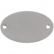 Шильдик металлический Alfa Oval, серебристый