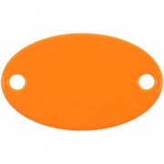 Шильдик металлический Alfa Oval, оранжевый неон арт. 13843.22