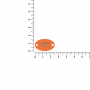 Шильдик металлический Alfa Oval, оранжевый неон арт. 13843.22