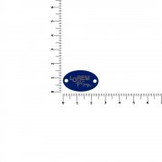 Шильдик металлический Alfa Oval, синий арт. 13843.44