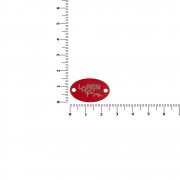 Шильдик металлический Alfa Oval, красный арт. 13843.50