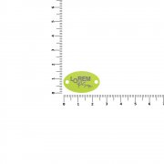 Шильдик металлический Alfa Oval, желтый неон арт. 13843.89