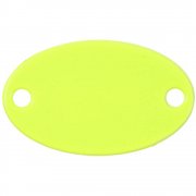 Шильдик металлический Alfa Oval, желтый неон арт. 13843.89