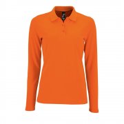 Рубашка поло женская с длинным рукавом PERFECT LSL WOMEN, оранжевая
