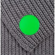 Лейбл из ПВХ Dzeta Round, L, зеленый неон арт. 15354.94