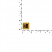 Квадратный шильдик на резинку Direct, матовый золотистый