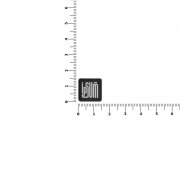 Квадратный шильдик на резинку Direct, черный