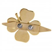 Шильдик «Счастливый клевер», золотистый арт. 16476.00 Шильдик «Счастливый клевер», золотистый арт. 16476.00