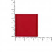 Лейбл из ПВХ Dzeta, L, красный