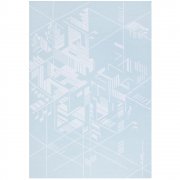 Плед Winterflake, бело-голубой с люрексом