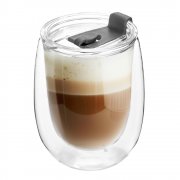 Стакан стеклянный Mango To Go, белый/чёрный арт. 56001.01.02