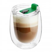 Стакан стеклянный Mango To Go, белый/зелёный арт. 56001.01.04