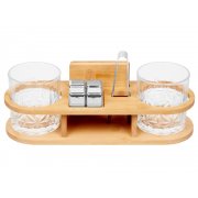 Набор для виски на бамбуковой подставке «Boulevardier»