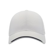Бейсболка ESTORIL-S, 6 клиньев, застежка на липучке Белый