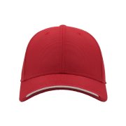 Бейсболка ESTORIL-S, 6 клиньев, застежка на липучке Красный