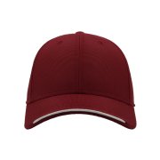 Бейсболка ESTORIL-S, 6 клиньев, застежка на липучке Бордовый