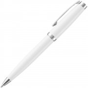 Ручка шариковая Letra Chrome, глянцевая, белая арт. 16709.60