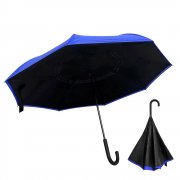 Зонт-трость наоборот Shifter, черно-синий арт. 8019.03