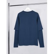 Футболка оверсайз с двойным рукавом Kosmos, темно-синяя арт. 19180.40 Футболка оверсайз с двойным рукавом Kosmos, темно-синяя арт. 19180.40