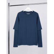 Футболка оверсайз с двойным рукавом Kosmos, темно-синяя арт. 19180.40 Футболка оверсайз с двойным рукавом Kosmos, темно-синяя арт. 19180.40